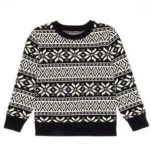Class Club Winter Wonderland Black and White Toddler Sweater Size ⅔ LNC